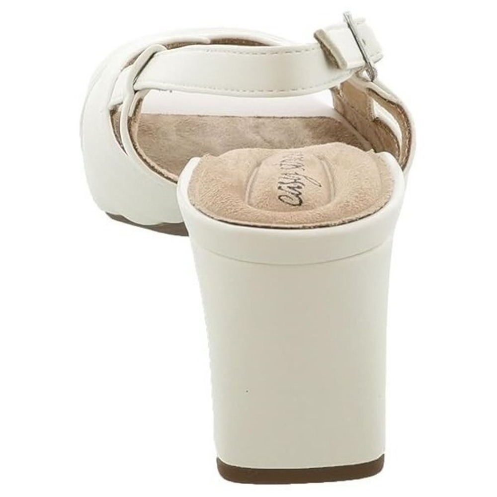 Easy Street Lucie Women's Size 11 M Block Heel Slingback Sandals Open-toe White - Picture 5 of 11